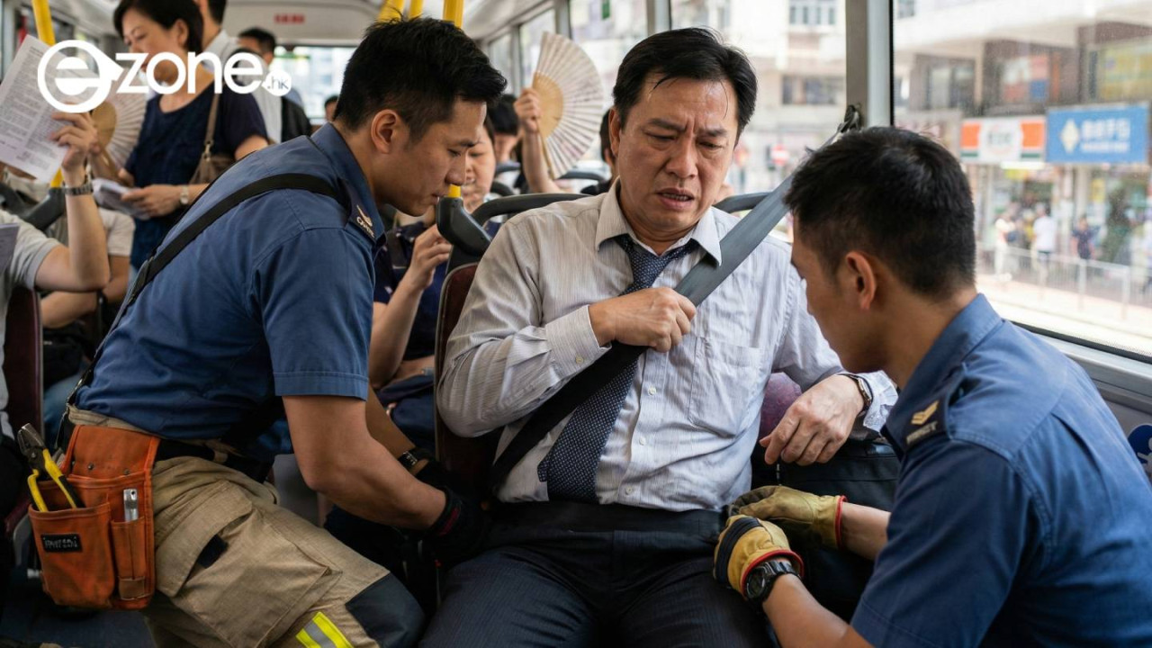 安全帶故障解唔返開 40歲大叔被困巴士 熄冷氣焗足45分鐘頭暈最終點脫險?