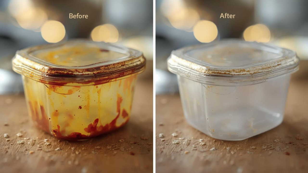 保鮮盒發黃有異味？日本教3招免海綿清潔法：加1物搖幾下即變新／膠邊發霉有救