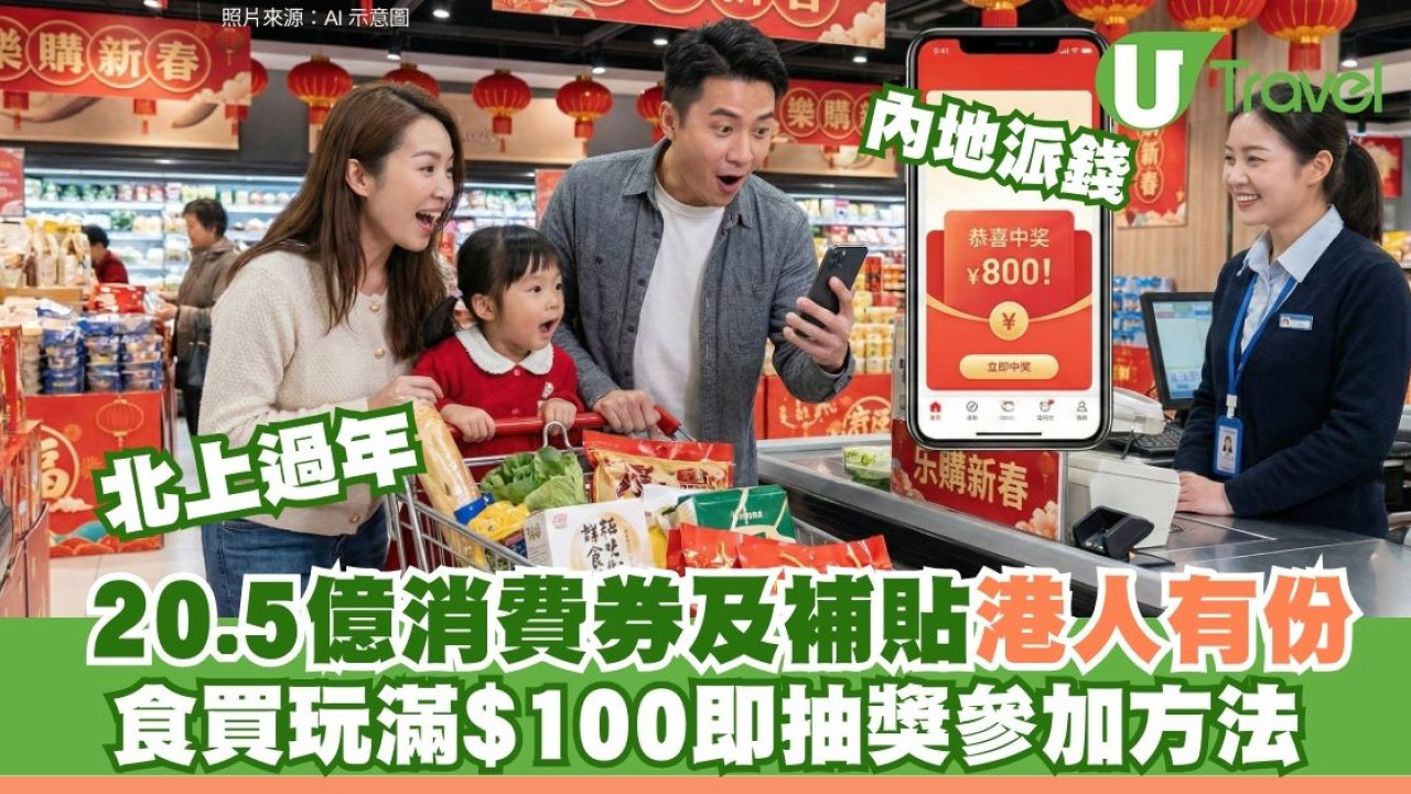 北上玩瓜分獎金！內地狂派逾20億消費補貼食買玩滿$100即抽獎 港人參加領取方法