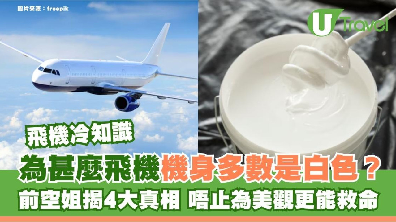 為甚麼飛機機身多數是白色？前空姐揭4大真相 不止為美觀更能救命