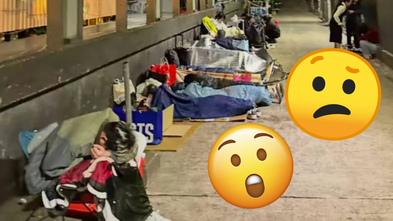 新年自由行遊客窮遊不做麥難民 直接瞓街過夜被熱論「隨時被老鼠咬」？