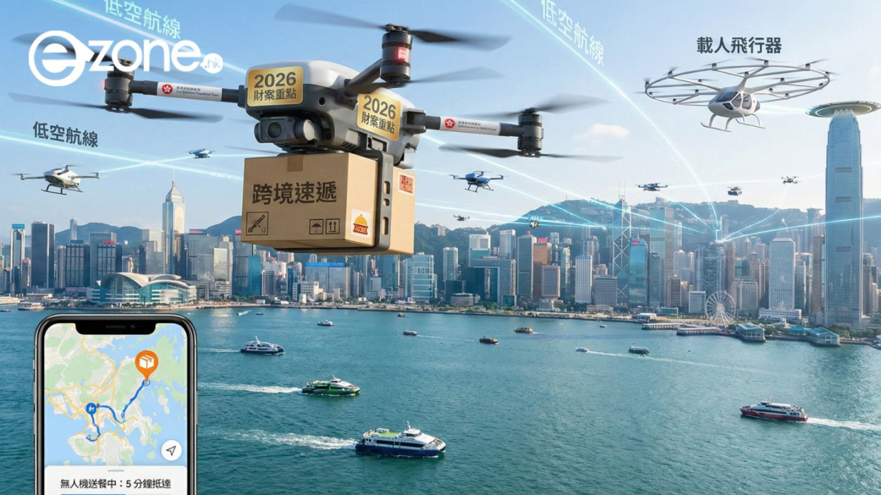 財政預算案2026｜本港交通智能化　推行無人機應用航線　年內啟用自動駕駛「航天走廊」