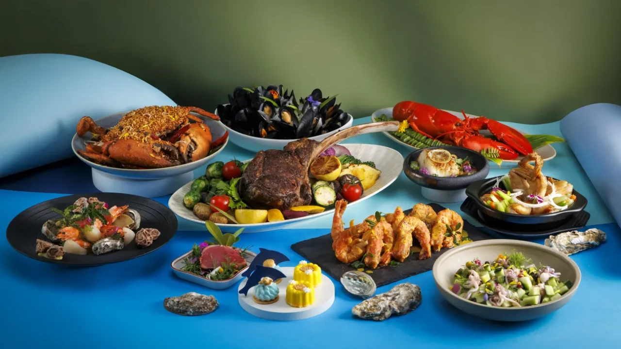 海洋公園萬豪酒店自助餐買一送一！3.5小時任食雪場蟹腳/龍蝦/斧頭扒(包免費兒童樂園)