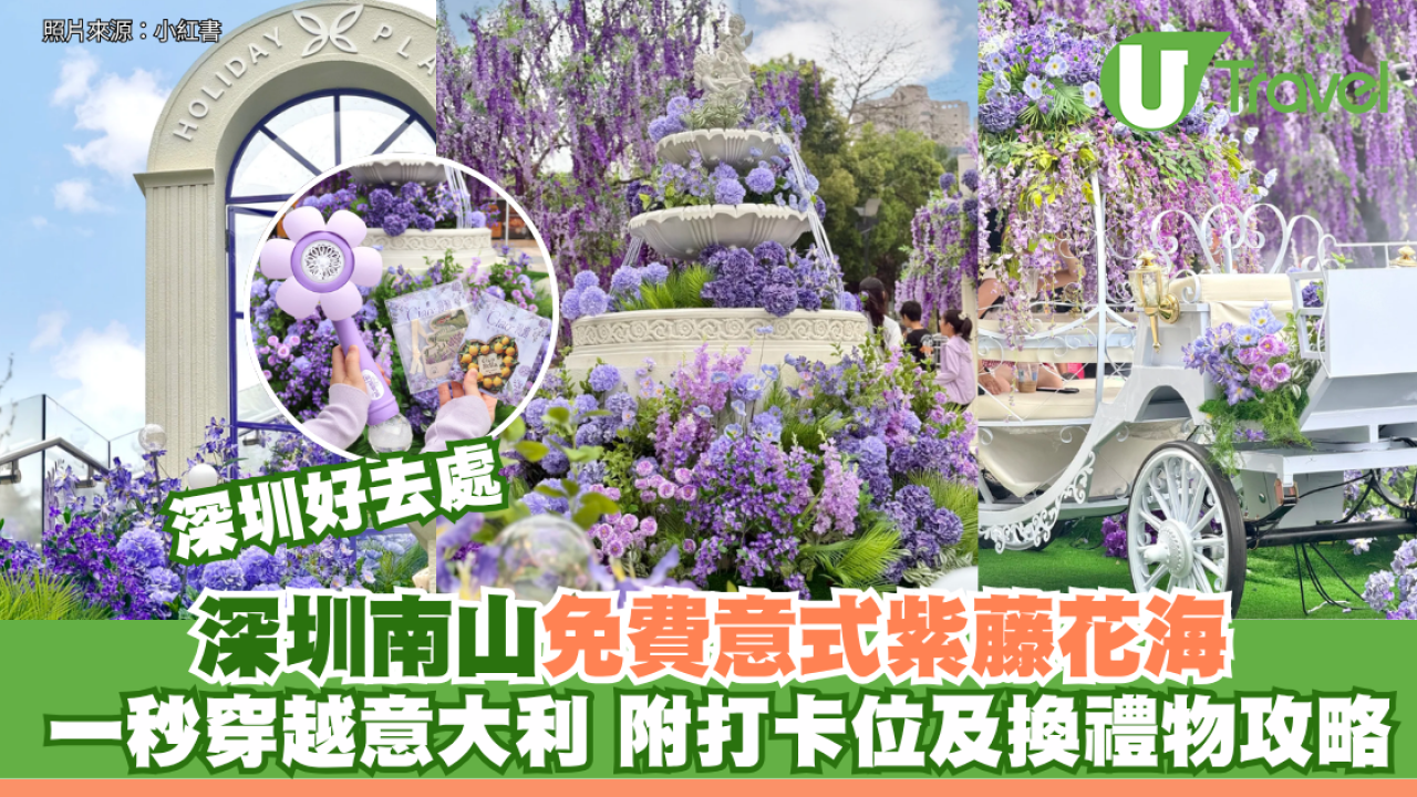 深圳南山意式紫藤花海展覽免費入場！附打卡位推介、換禮物攻略