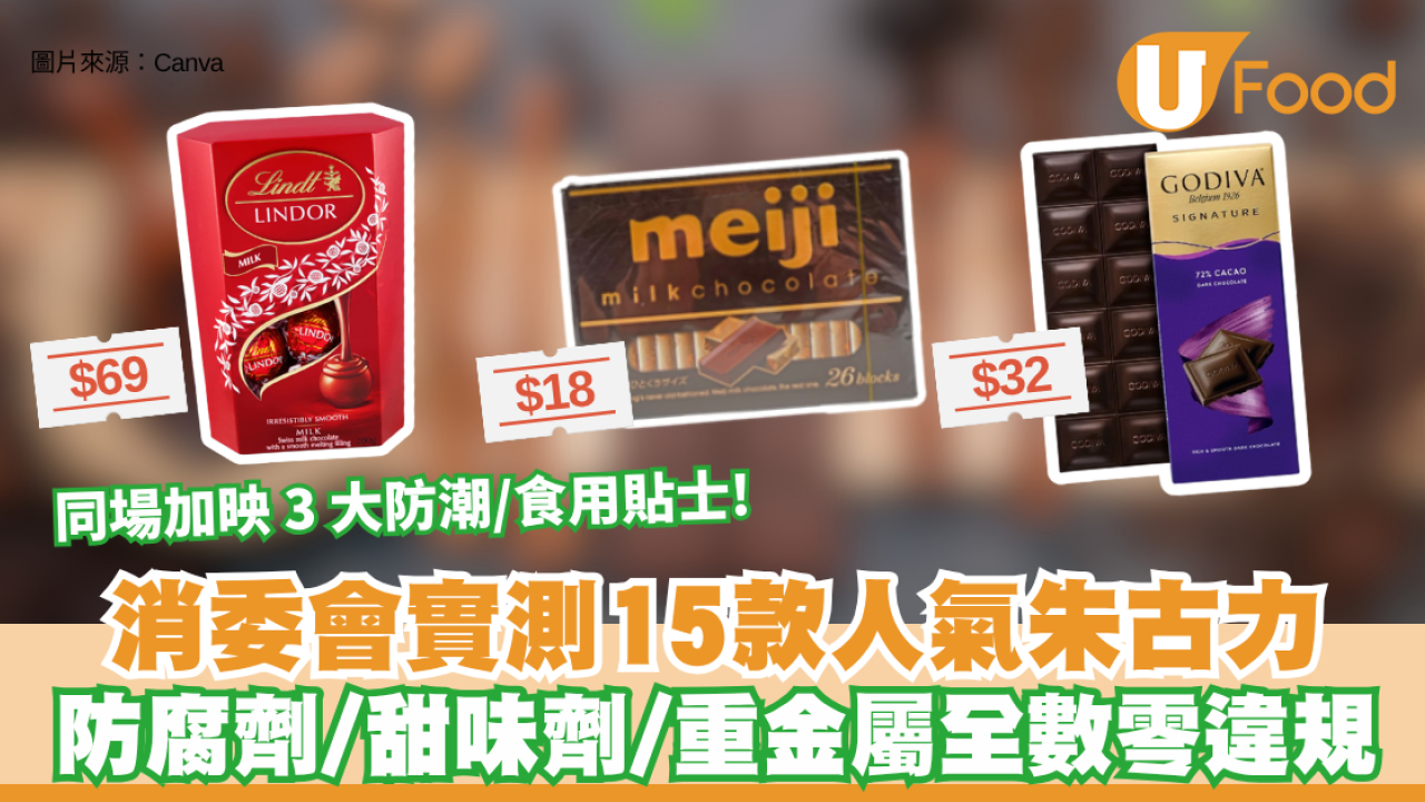 消委會朱古力15款安全測試 防腐劑/甜味劑/重金屬全數零違規 同場加映3大防潮/食用貼士