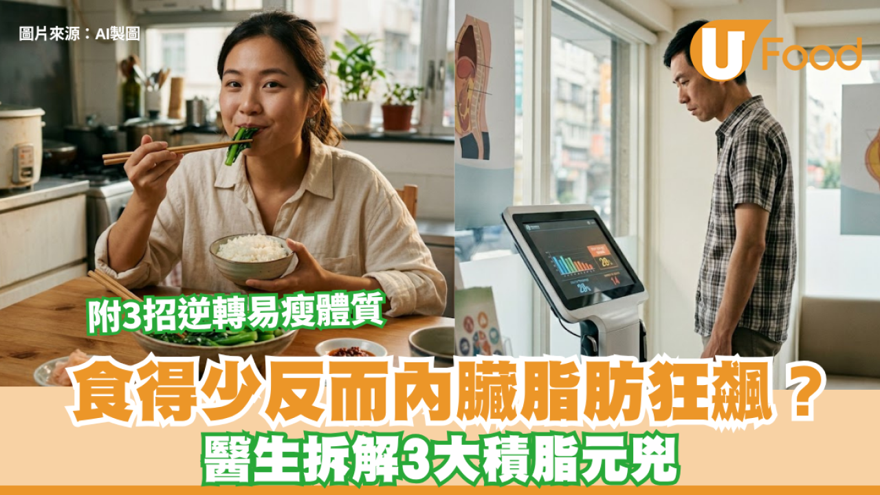 食得少反而內臟脂肪狂飆？醫生拆解3大積脂元兇 運動前後食1款甜品竟助增肌減脂 附3招逆轉易瘦體質
