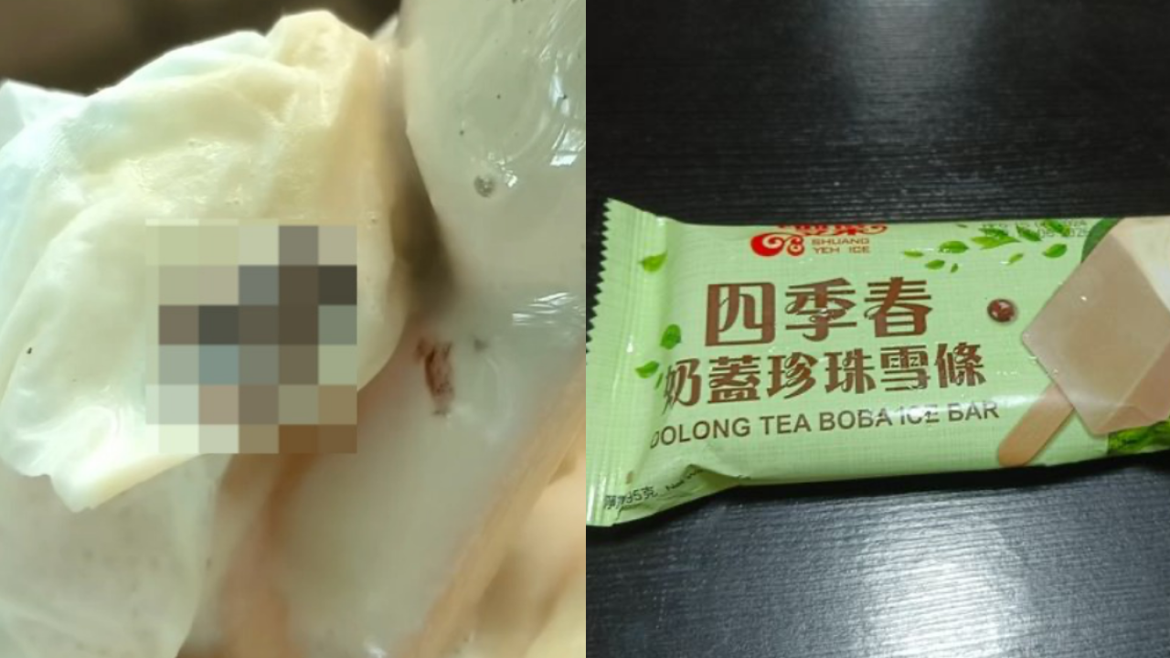 OK便利店買雪條驚現原隻大曱甴！事主崩潰:咬斷埋腳／品牌雙葉急全線召回