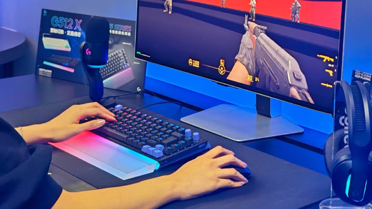 返工打字、放工打機一隻搞掂！Logitech G512 X 旗艦規格：頂級 Gasket 結構＋雙旋鈕自訂、白色外型美學天花板