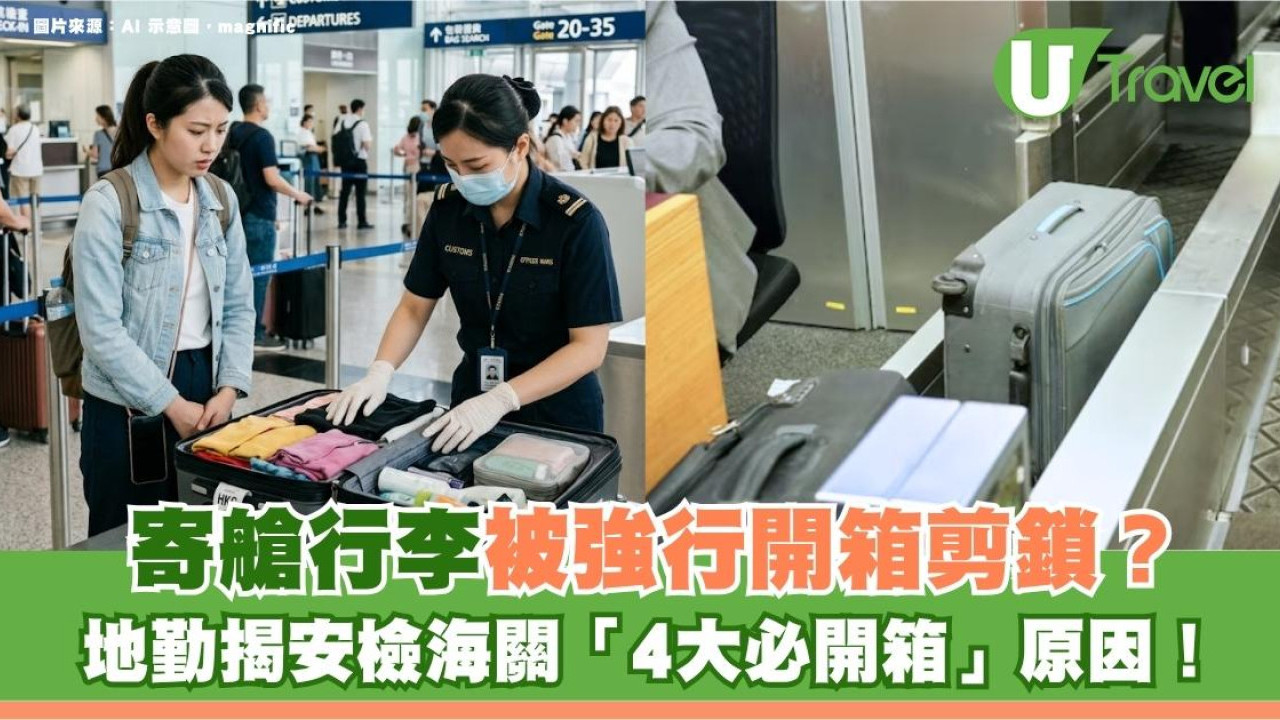 寄艙行李被強行開箱剪鎖？地勤揭安檢海關「4大必開箱」原因 