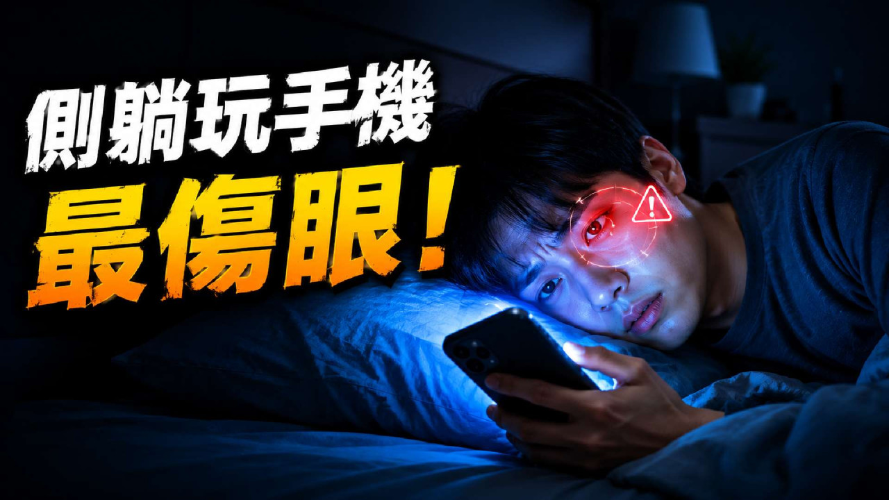 側躺玩手機最傷眼！醫生警告會眼矇 嚴重或致視力永久受損【附 5 個護眼用電話方法】