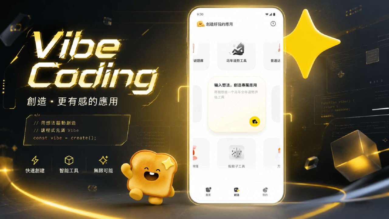 騰訊都玩 Vibe Coding！AI 平台「吐司」上線 幫你一句生成 App 仲可直接裝手機 