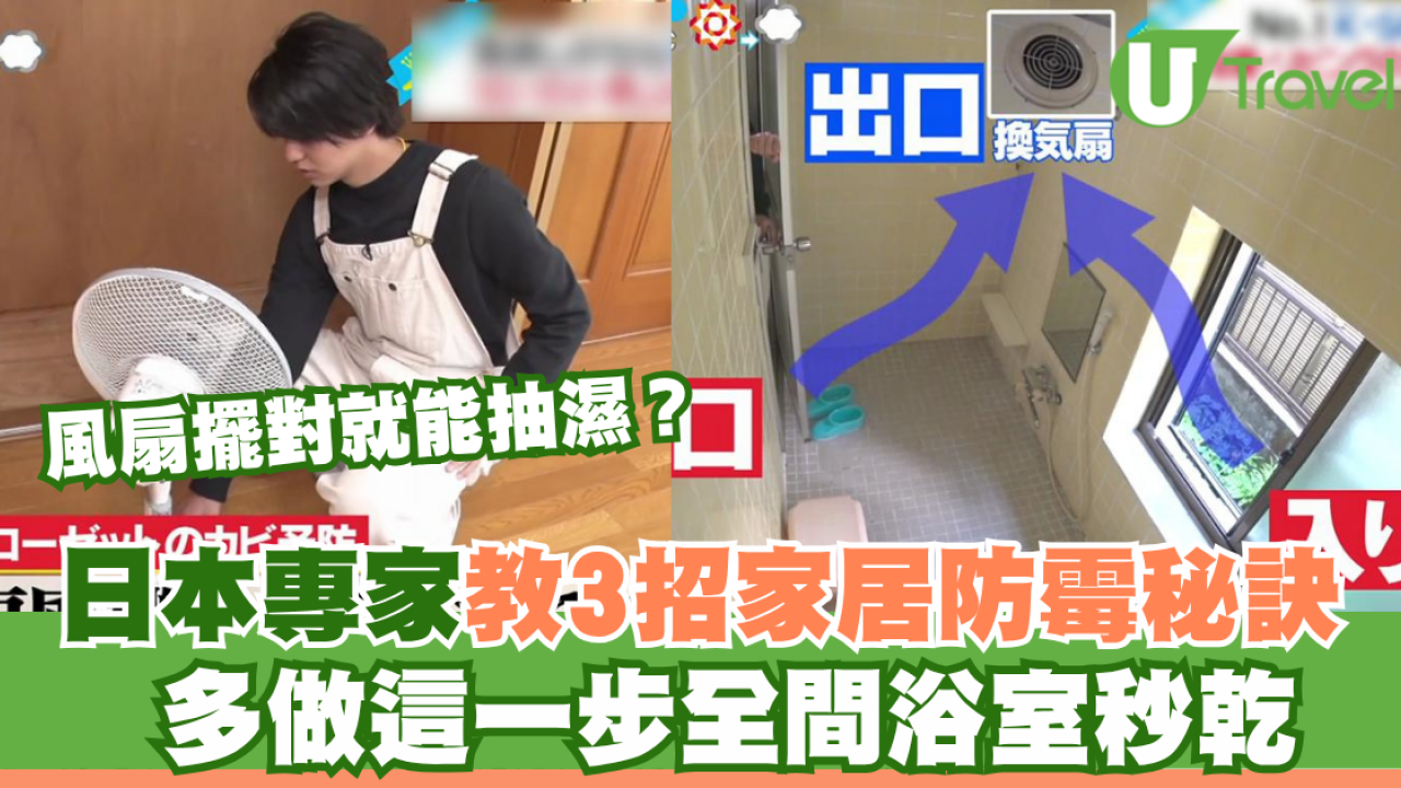 風扇擺對就能抽濕？日本專家教3招家居防霉秘訣 多做這一步全間浴室秒乾