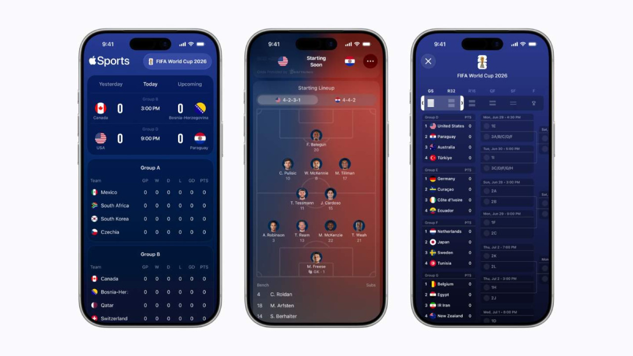 世界盃2026︱唔使四圍搵 Link！iPhone 官方《Apple Sports》一鍵直擊？ 球迷必裝 3 大隱藏功能拆解