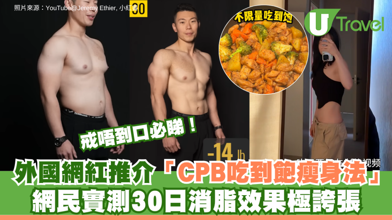 戒唔到口必睇！外國健身網紅推介「CPB吃到飽瘦身法」 網民實測30日消脂效果極誇張