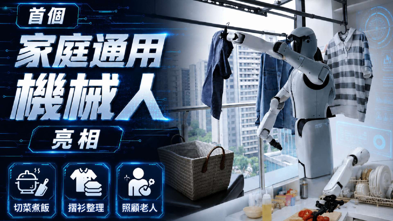 工人姐姐飯碗不保？首個「家庭通用機械人」武漢亮相！識洗衫煮飯照顧老人家成新一代家居救星 