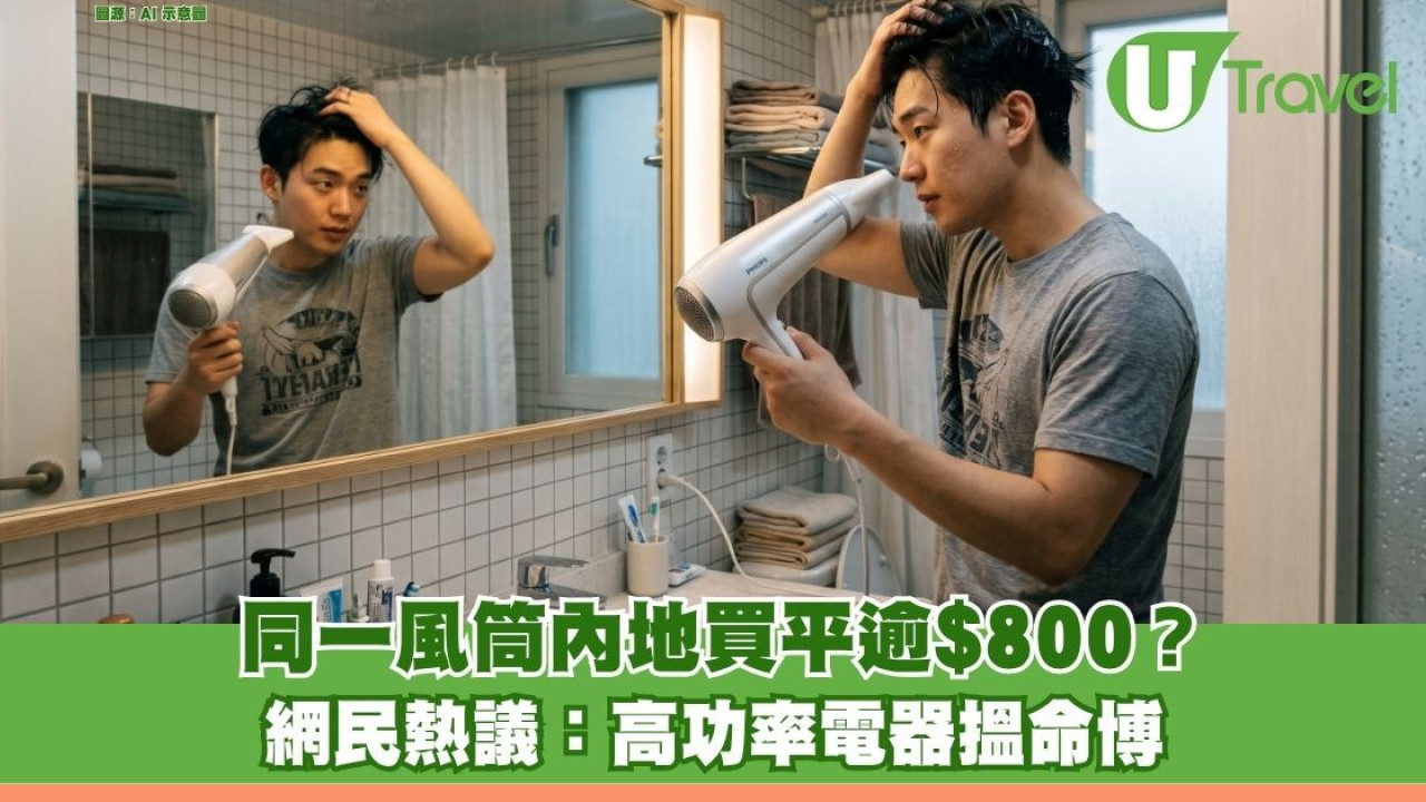 網民稱香港買電器交智商稅 同一風筒內地買平逾$800？ 網民熱議：高功率電器搵命博