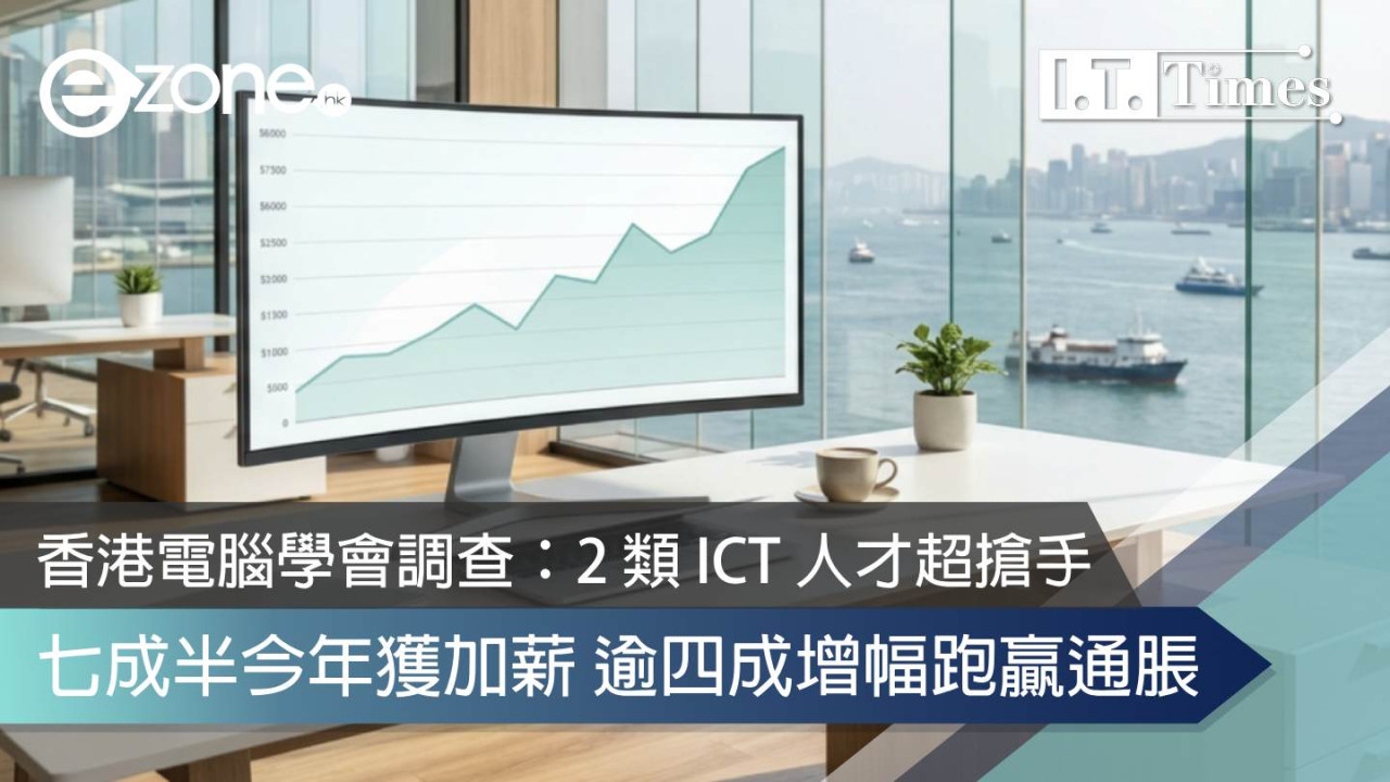 香港電腦學會調查：2 類 ICT 人才超搶手 七成半今年獲加薪 逾四成增幅跑贏通脹