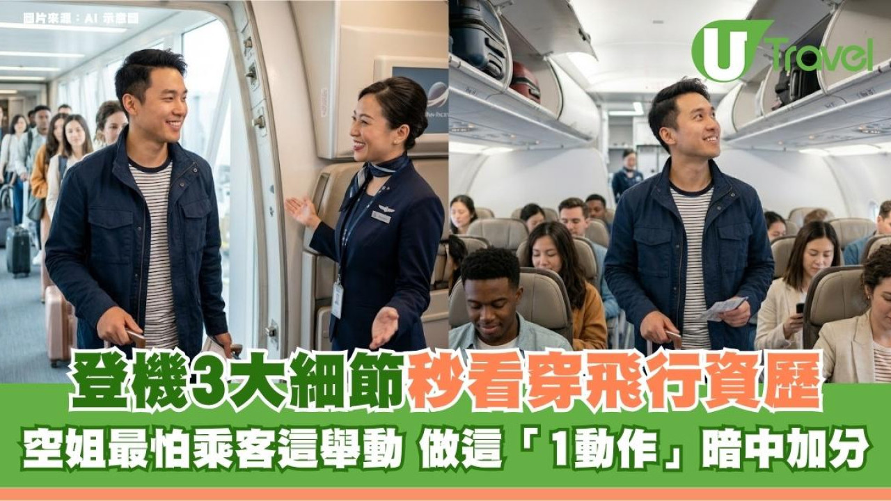 空姐最怕乘客這舉動！登機3大細節秒看穿飛行資歷 做這「1動作」暗中加分！