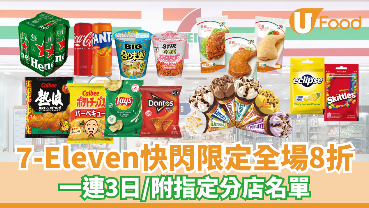 7-Eleven快閃全場8折！限定3日/附指定分店名單