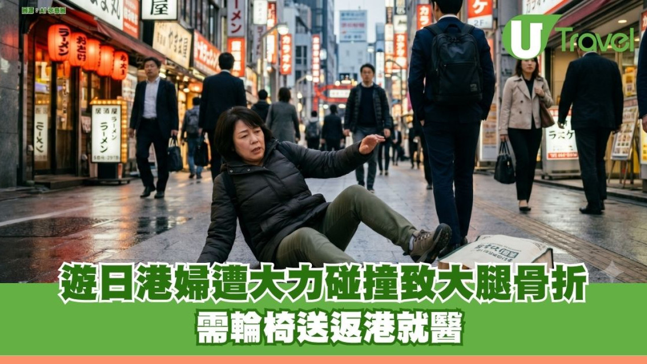 東京街頭再現「撞人族」 遊日港婦遭大力碰撞致大腿骨折 需輪椅送返港就醫