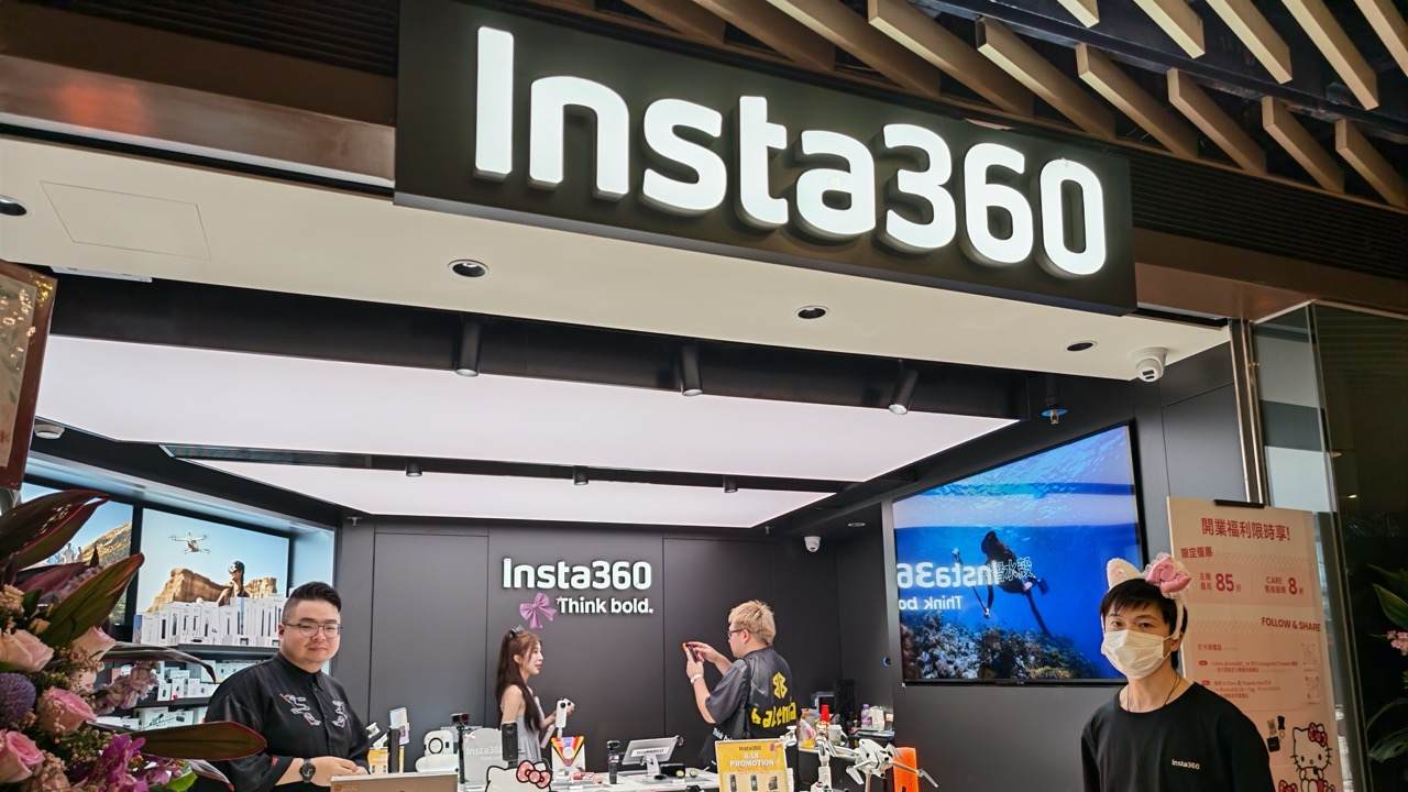  Insta360旺角朗豪坊新店揭幕 人氣女神Hanaa Wu做1日店長主機 85 折+ 1 元拍賣