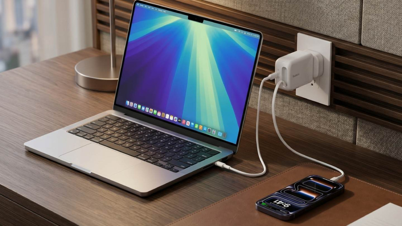 Belkin UltraCharge 67W GaN伸縮線充電器連鎖店著數開賣！內建1米USB-C線、摺疊插腳 