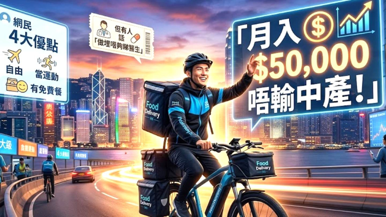 「月入 $50,000 唔輸中產！」港人棄 Office 轉行送外賣爆紅　網民列 4 大優點：自由 / 當運動 / 有免費餐　但有人話「做埋唔夠睇醫生」