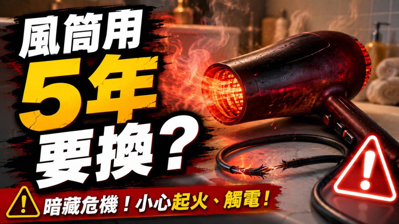 【家居安全】 風筒日日用原來暗藏危機！5 年或成危險分水嶺 專家警告 3 大壞習慣最傷機遇發熱異常應即停用 