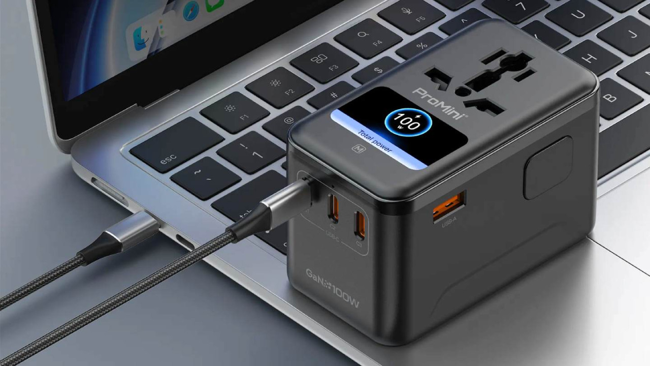 Magic-Pro 推出 ProMini BTA100P 旅行充電器 GaN 100W + 觸控彩屏 + 4 國轉插 HK$388 一支走天涯