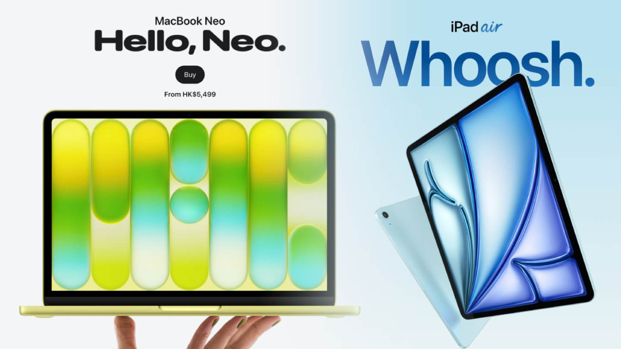 Apple 香港無預警加價！MacBook Neo 256GB 升至 HK$5,499　加幅逾 14%　Mac / iPad 全綫受影響　記憶體成本飆升為主因