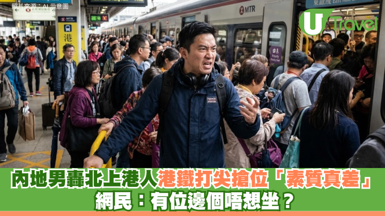 內地男轟北上港人港鐵打尖搶位「素質真差」 網民：有位邊個唔想坐？