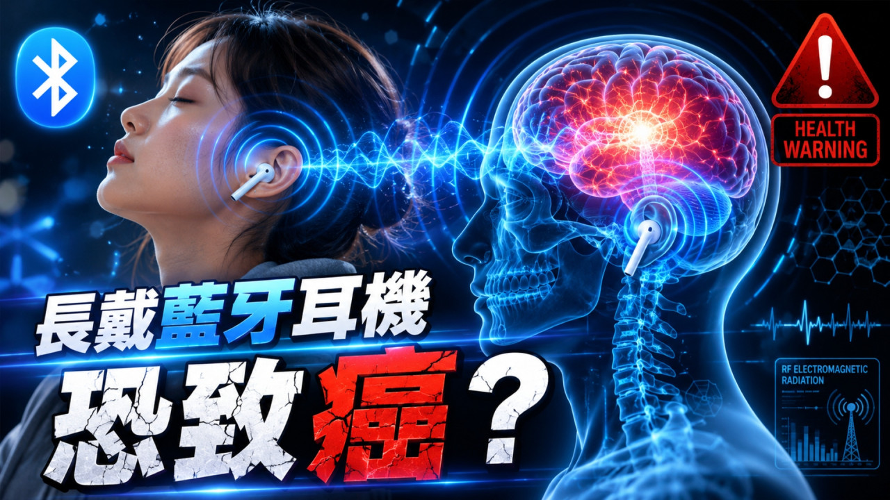 【健康警訊】長戴藍牙耳機恐致癌?電磁波輻射貼近大腦!醫學專家拆解迷思:這壞習慣更致命