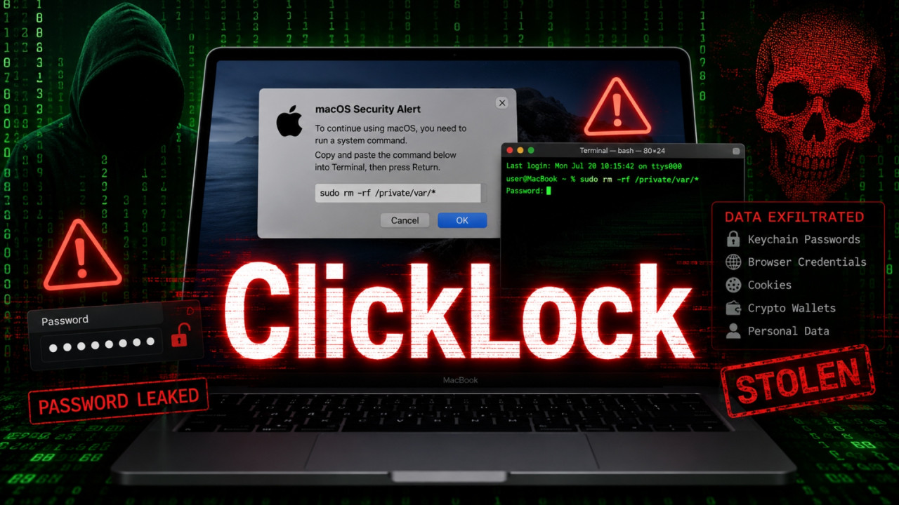 複製貼上會出事！Mac 爆新型木馬攻擊！ClickLock 假視窗專偷密碼 Apple 用家要小心 