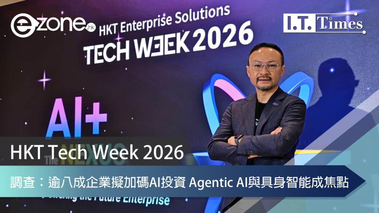 HKT Tech Week 2026｜調查：逾八成企業擬加碼AI投資 Agentic AI與具身智能成焦點