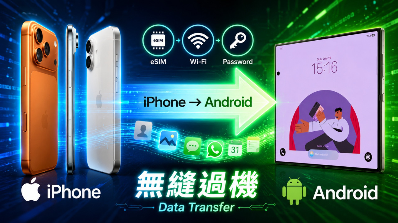 Google 搶 Apple 客？教 iPhone 轉 Android 無縫過機！Android 17 原生轉會免下載 App 連 eSIM＋密碼都完美轉移 
