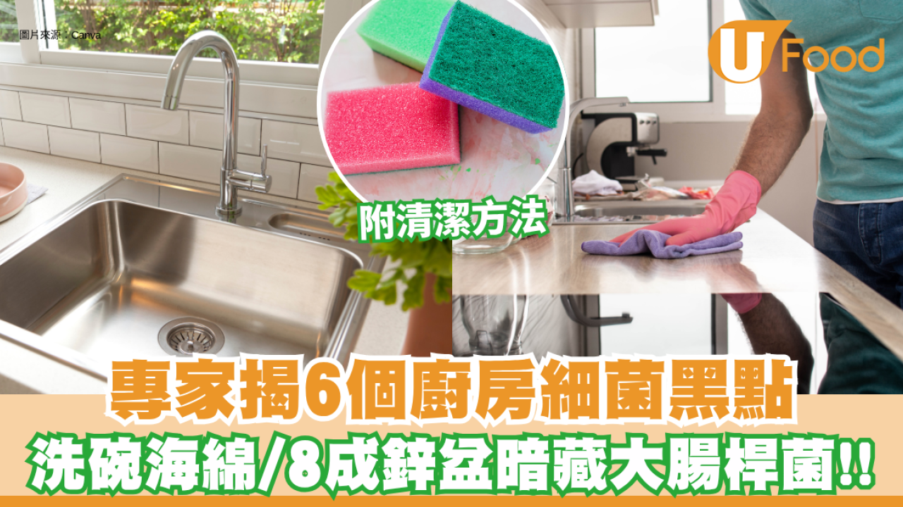 廚房清潔｜廚房隨時比廁所更污糟！專家揭6個最容易滋生細菌地方：8成鋅盆暗藏大腸桿菌 附清潔方法