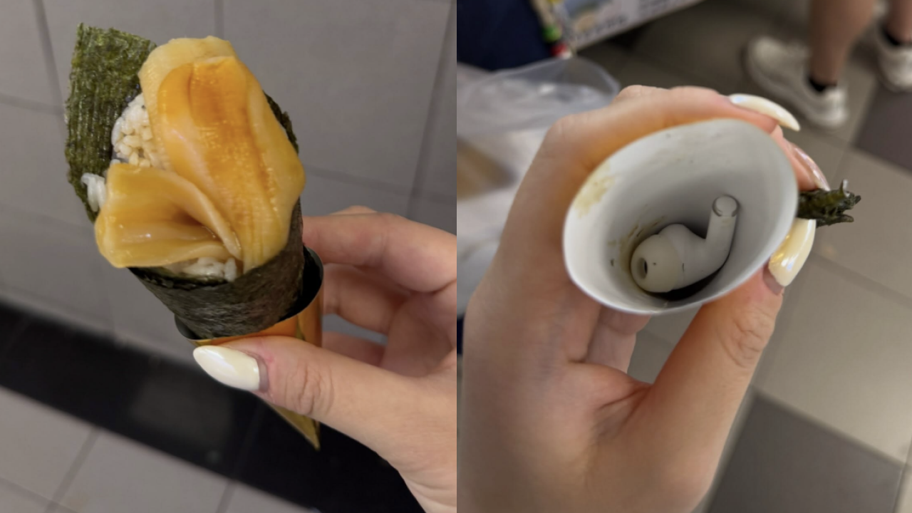 葵廣食手卷驚食出AirPods？食到最後一啖先見／店家急退款網民笑爆