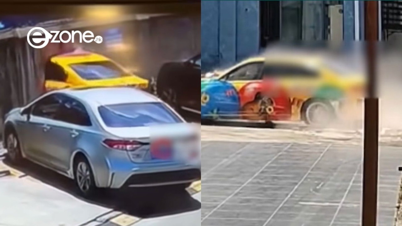 【有片】停車場踩錯油門變「對穿牆」 網民：霍格華茲九又四分三月台