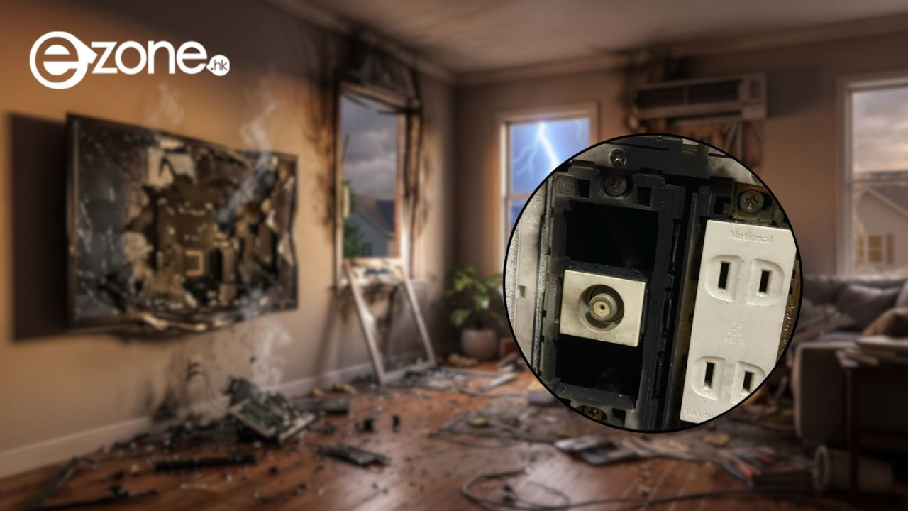 雷暴會燒著屋企電器？苦主家中遭落雷直接擊中！電視突爆炸冷氣飛走 消防警告：只關機根本無用