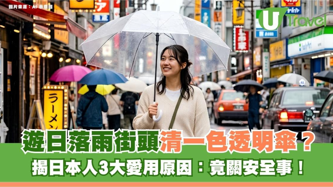 遊日落雨街頭清一色透明傘？揭日本人3大愛用原因：竟關安全事！