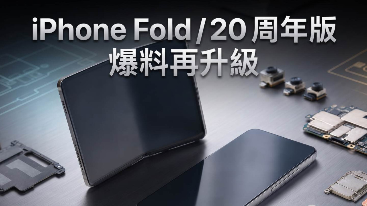 iPhone Fold/20 周年版爆料再升級!傳配 VC 散熱、液態金屬轉軸