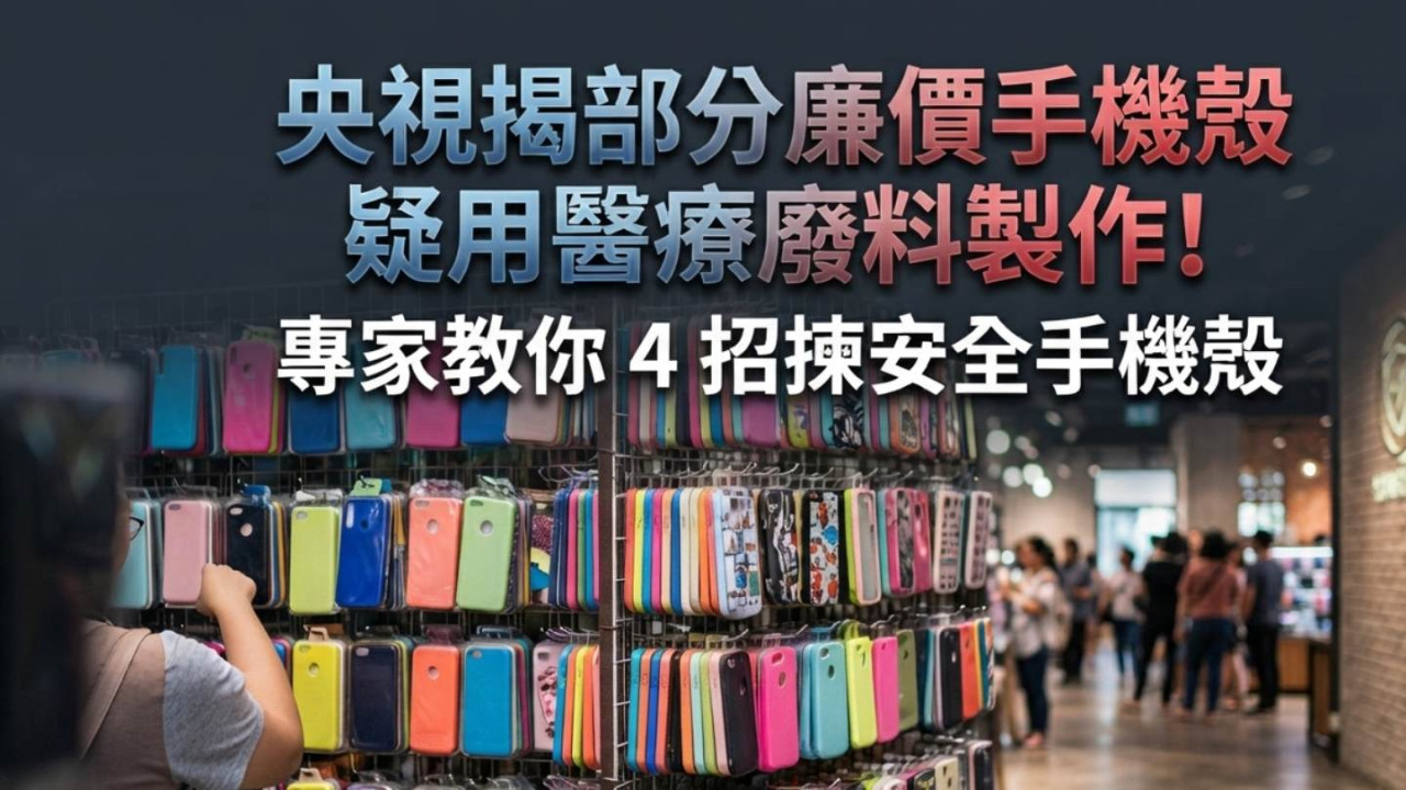 央視揭部分廉價手機殼疑用醫療廢料製作!專家教你 4 招揀安全手機殼