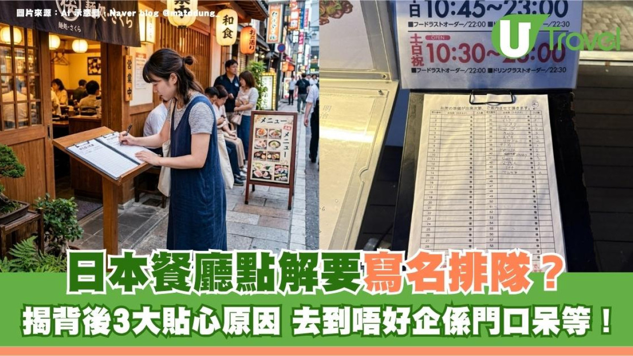 日本餐廳點解要寫名排隊？揭背後3大貼心原因 去到唔好企係門口呆等！