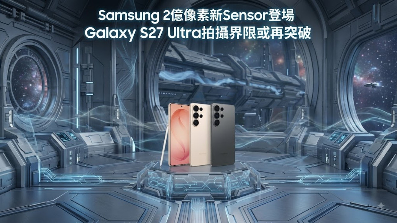 Samsung 2億像素ISOCELL HPC新Sensor登場支援4K、180fps!Galaxy S27Ultra手機拍攝界限或再突破
