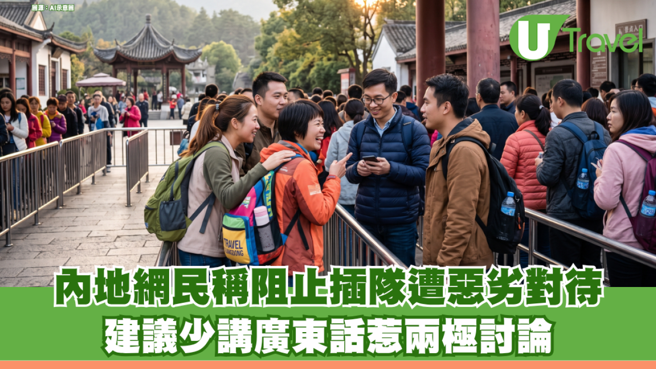 內地旅遊講粵語惹衝突？網民稱阻止插隊遭惡劣對待 建議少講廣東話惹兩極討論