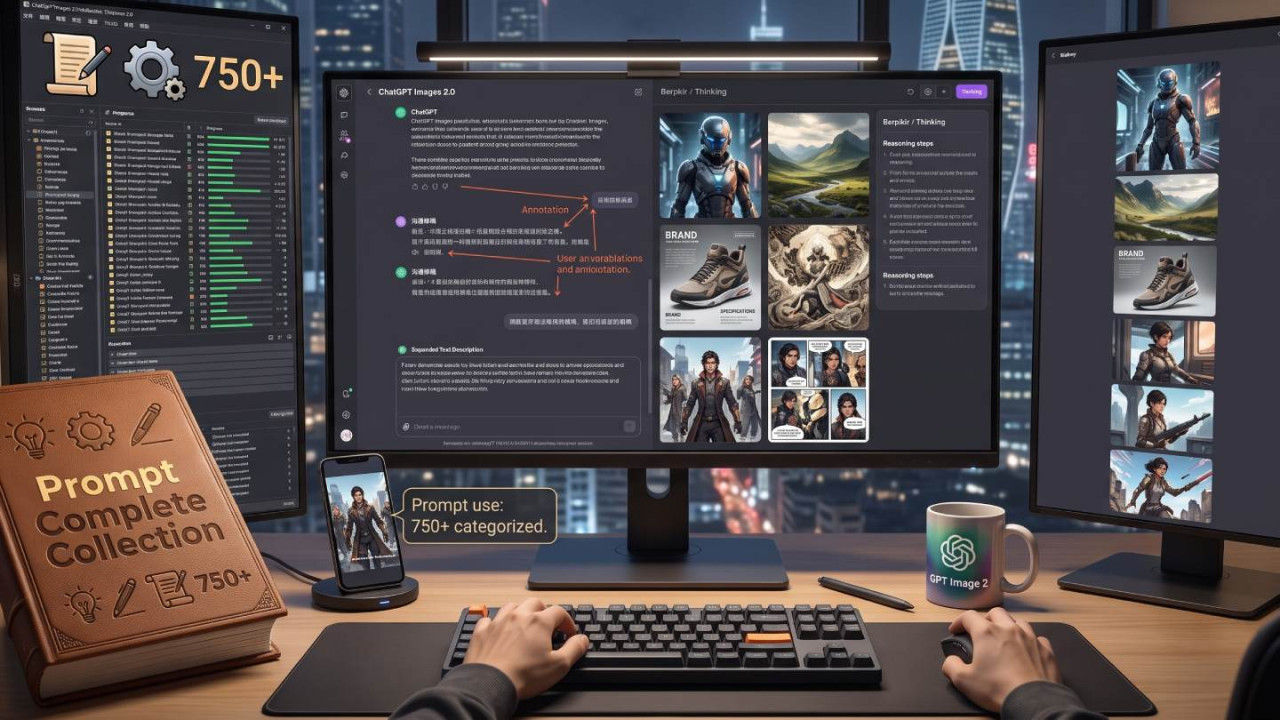 ChatGPT Images 2.0 Prompt 大全｜YouMind 750+ 指令 Copy 即用　海報、UI、品牌圖都做到