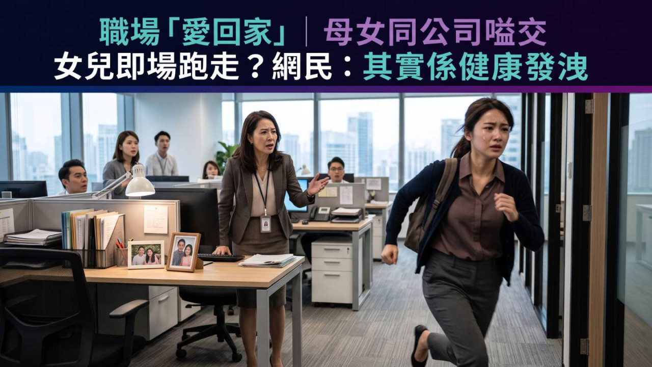 職場「愛回家」｜母女同公司嗌交　女兒即場跑走？網民：其實係健康發洩