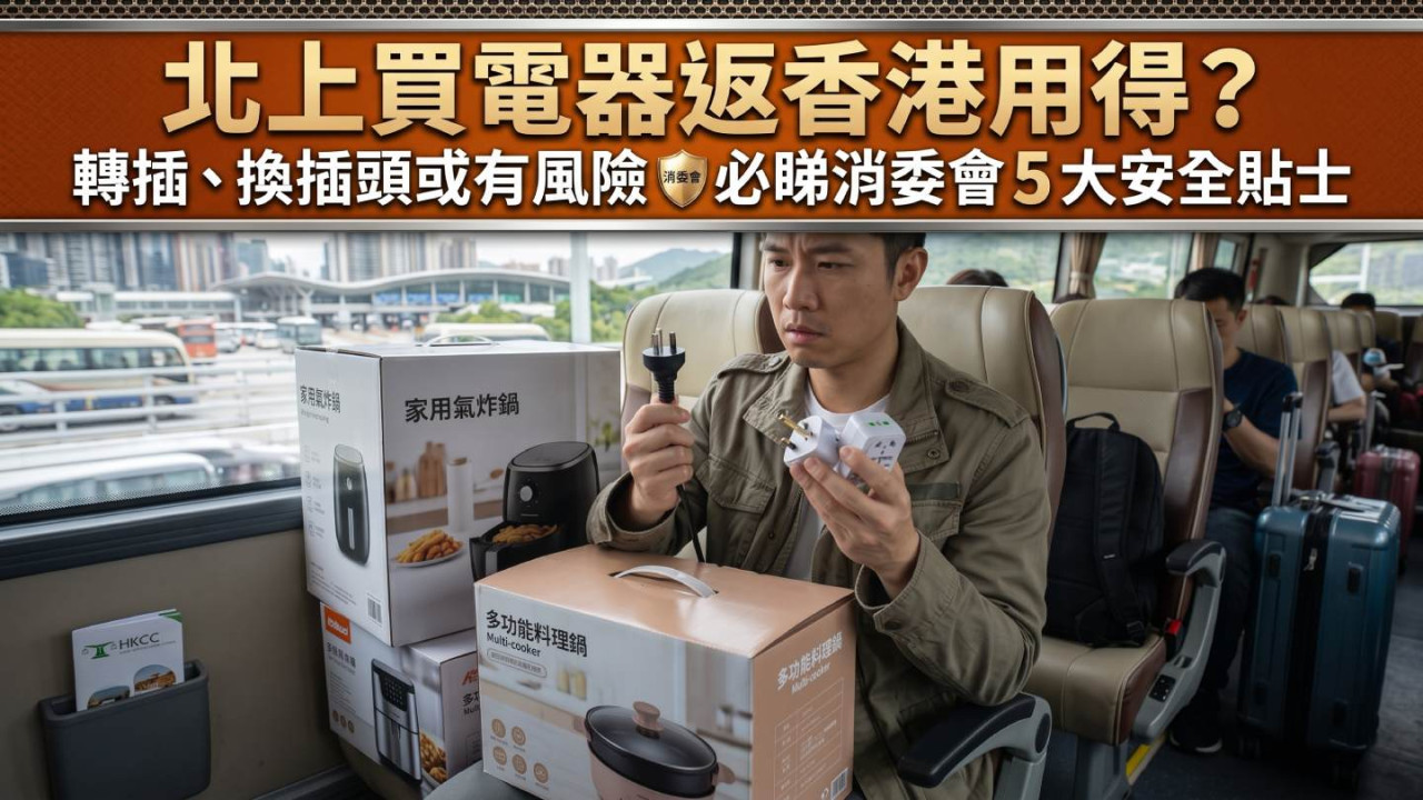 北上買電器返香港用得？轉插、換插頭或有風險　必睇消委會 5 大安全貼士＋深圳投訴熱線