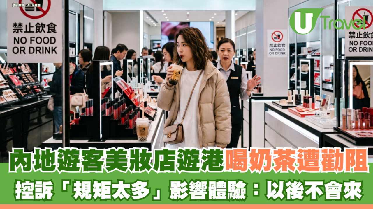 內地遊客遊港喝奶茶遭勸阻 控訴「規矩太多」影響體驗：以後不會來