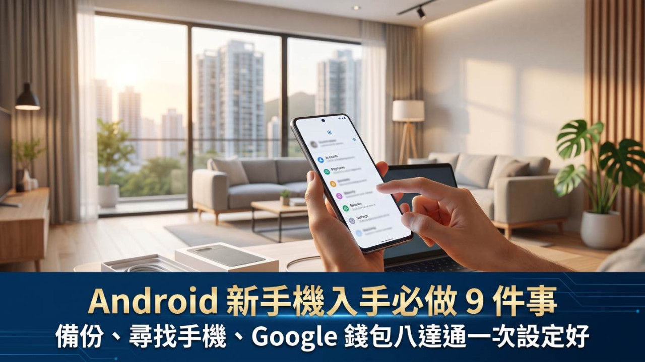 Android 新手機入手必做 9 件事|備份、尋找手機、Google 錢包八達通一次設定好